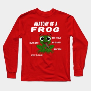 Anatomy of a frog. Valentine frog day Long Sleeve T-Shirt